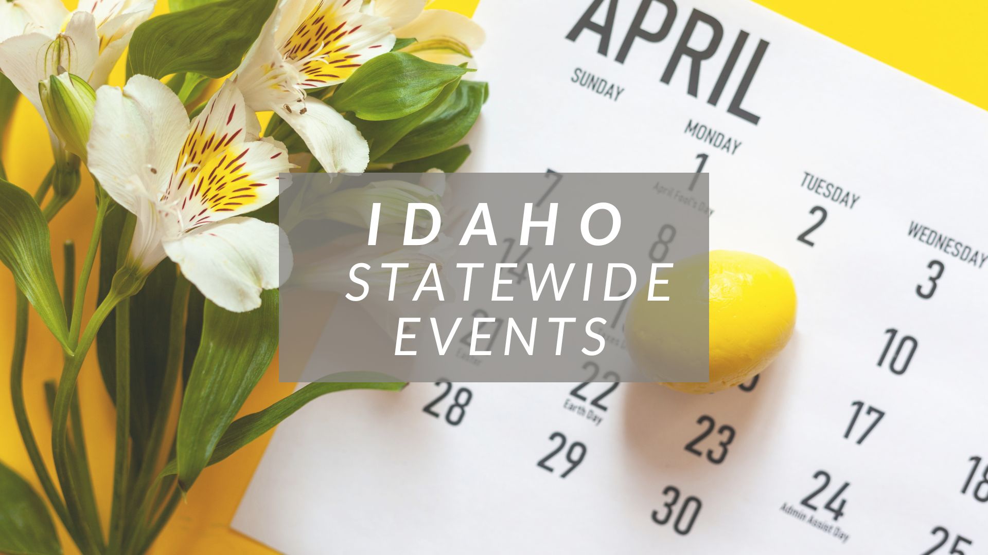 April Events Calendar